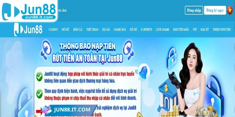 Những lưu ý cần nhớ để nạp tiền Jun88 thành công