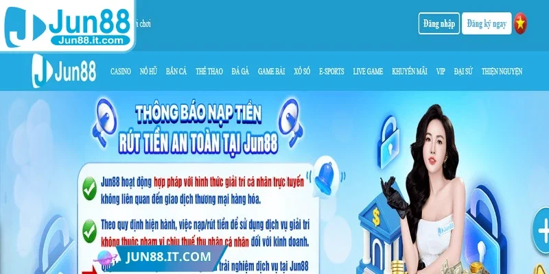 Đáp ứng các điều kiện cần thiết để quá trình rút tiền Jun88 diễn ra mượt mà